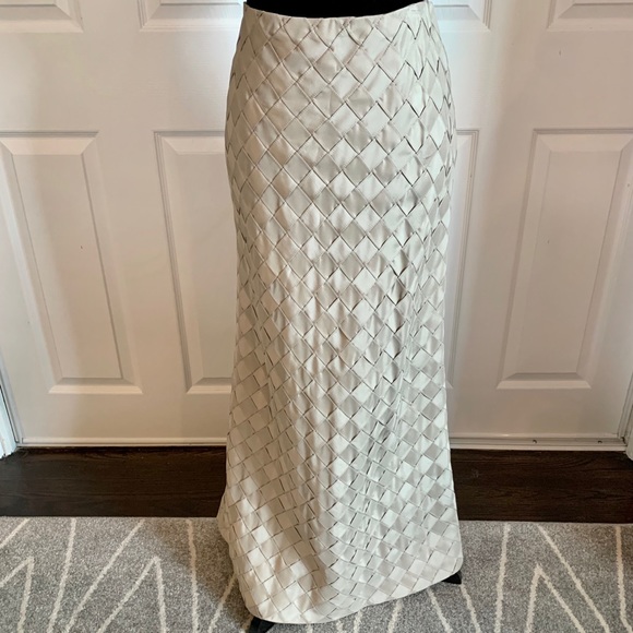 Chetta B Dresses & Skirts - Chetta B Taupe Silk Woven Formal Maxi Skirt